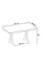 Hanah Home Mesa de Comedor Vals Mármol Blanco y Dorado